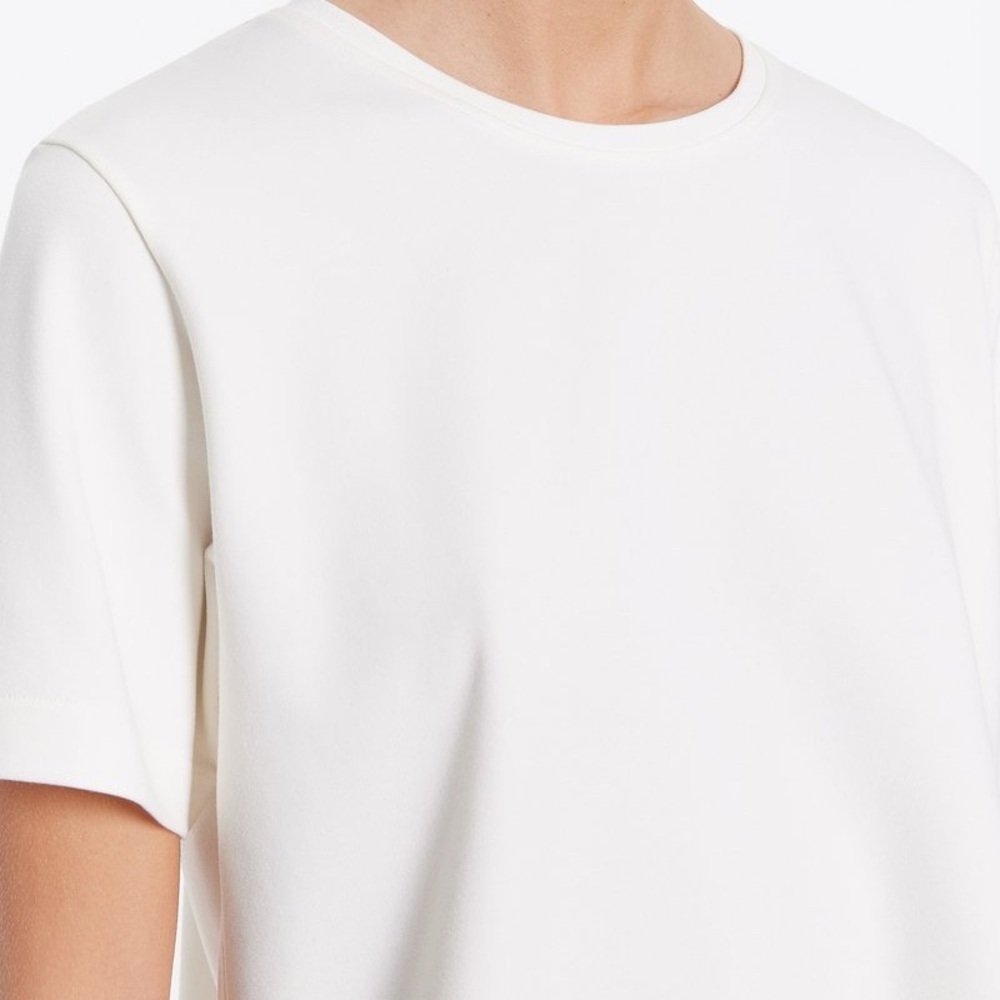 BIMBA Y LOLA Ivory Cream Short Sleeve T-Shirt Silicone Logo - Picture 2 of 10